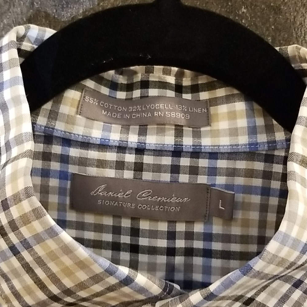 Daniel Cremieux Gingham Button Down, L - image 2
